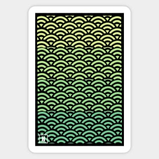 Retro Japanese Clouds Pattern RE:COLOR 11 Sticker